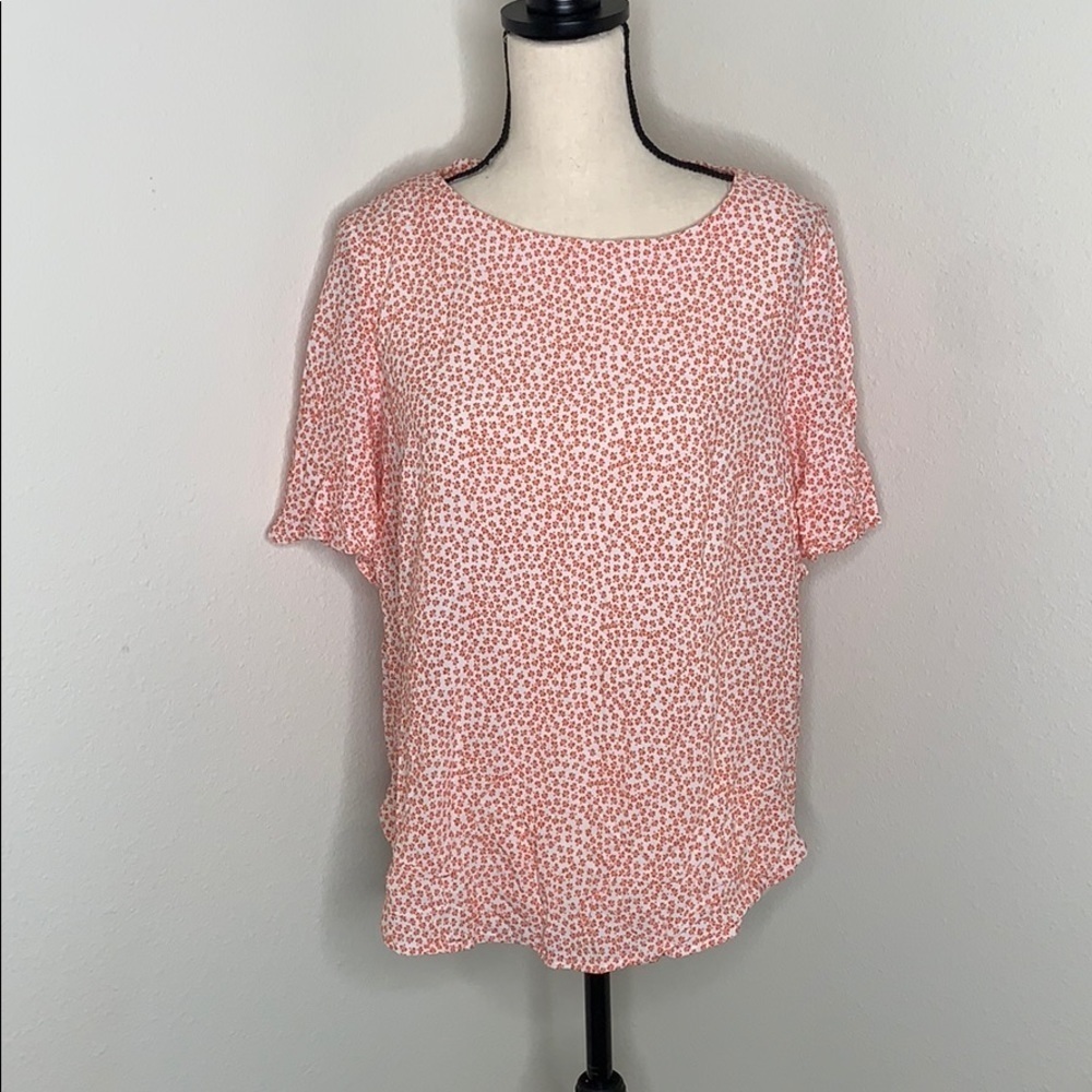 H&M Floral Flutter Sleeve Blouse size 14 - Picture 1 of 6